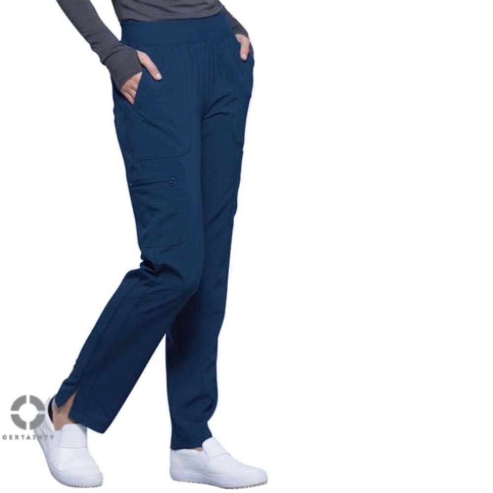 Mid-rise Tapered Leg Pull on Scrub Pant (Navy)